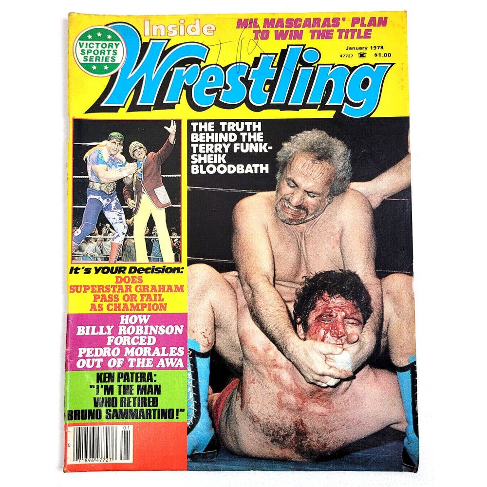 INSIDE‎ WRESTLING - JAN 1978 / TERRY FUNK / SHEIK / KEN PATERA / BILLY GRAHAM